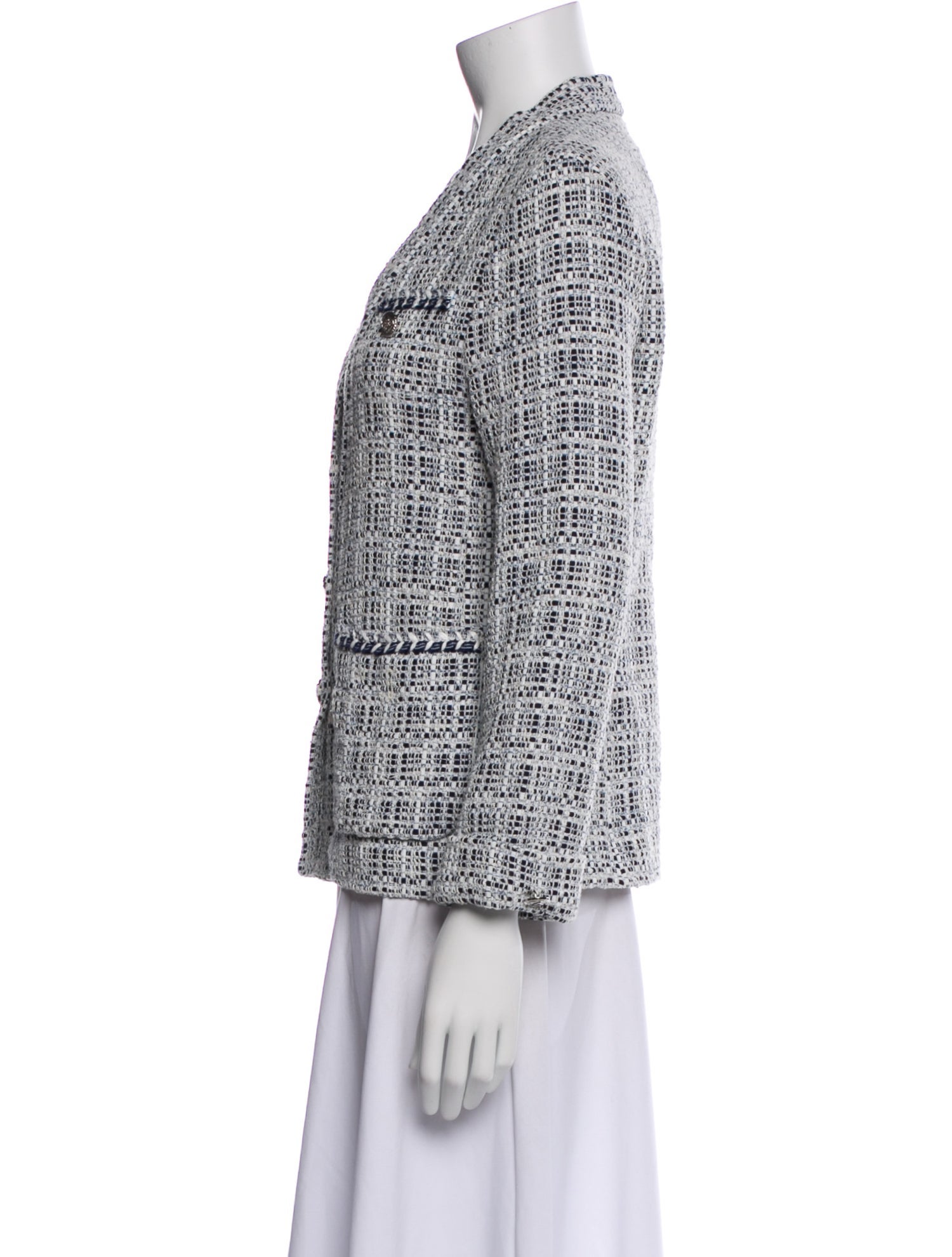Maje Tweed Pattern Blazer