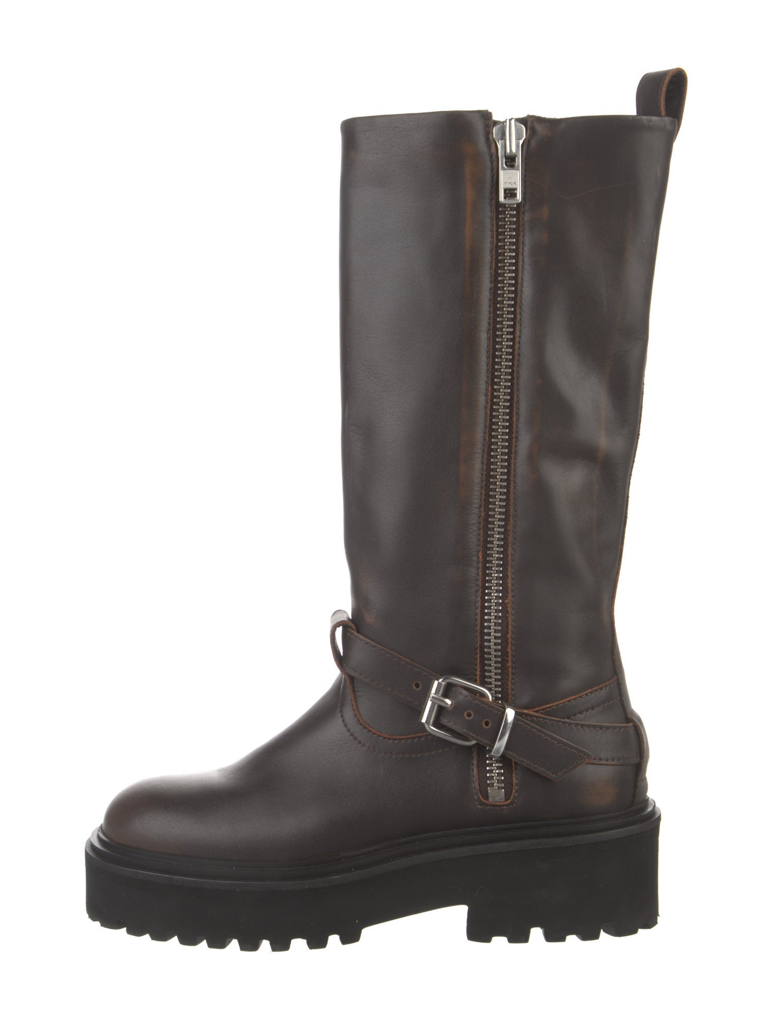 Maje Leather Moto Boots