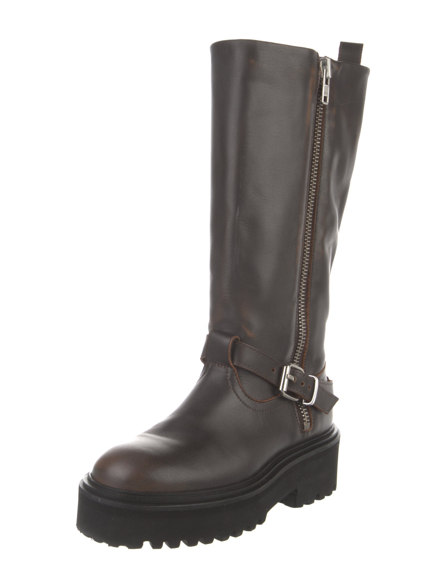 Maje Leather Moto Boots