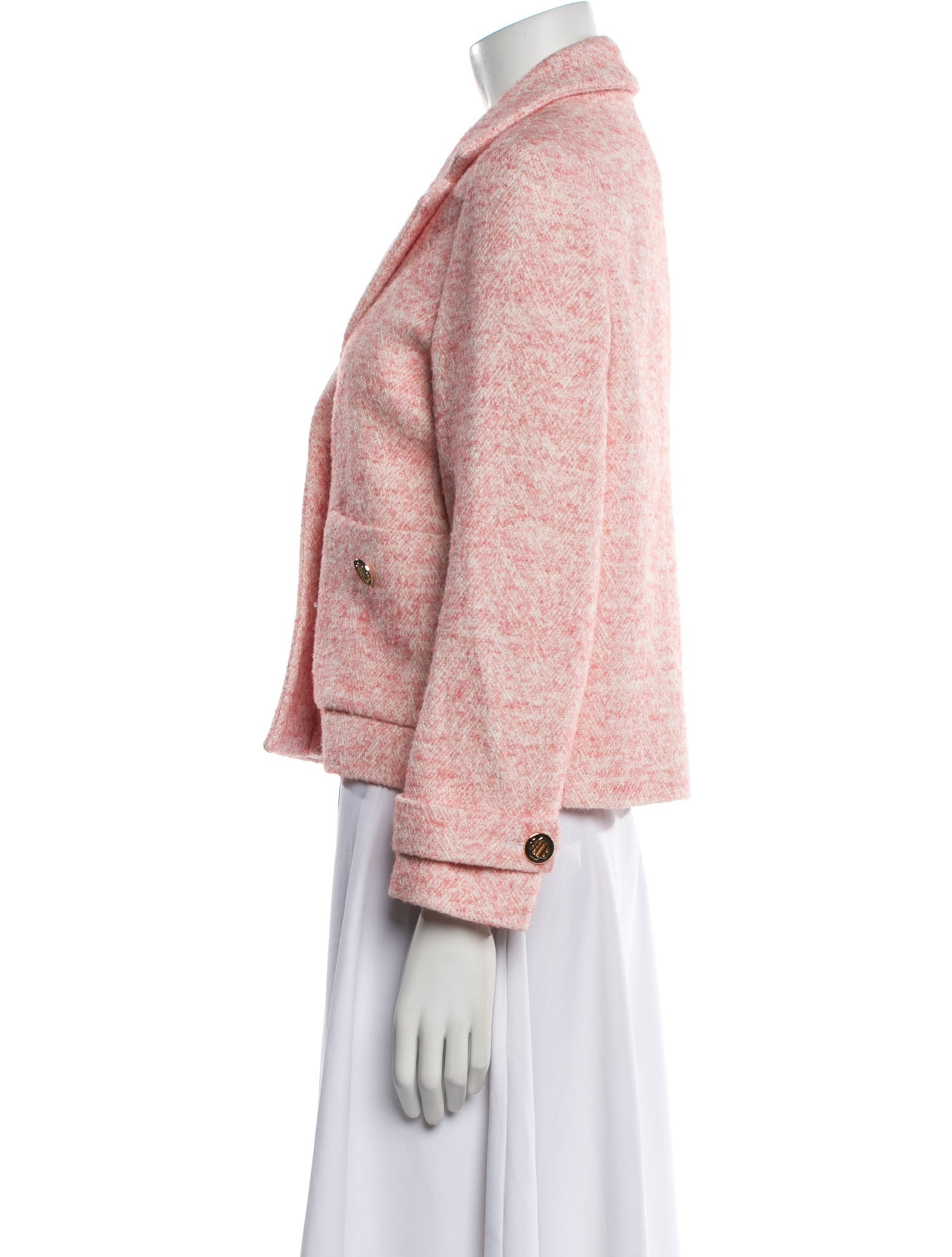 Maje Tweed Pattern Blazer