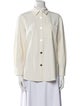 Maje Striped Long Sleeve Button-Up Top