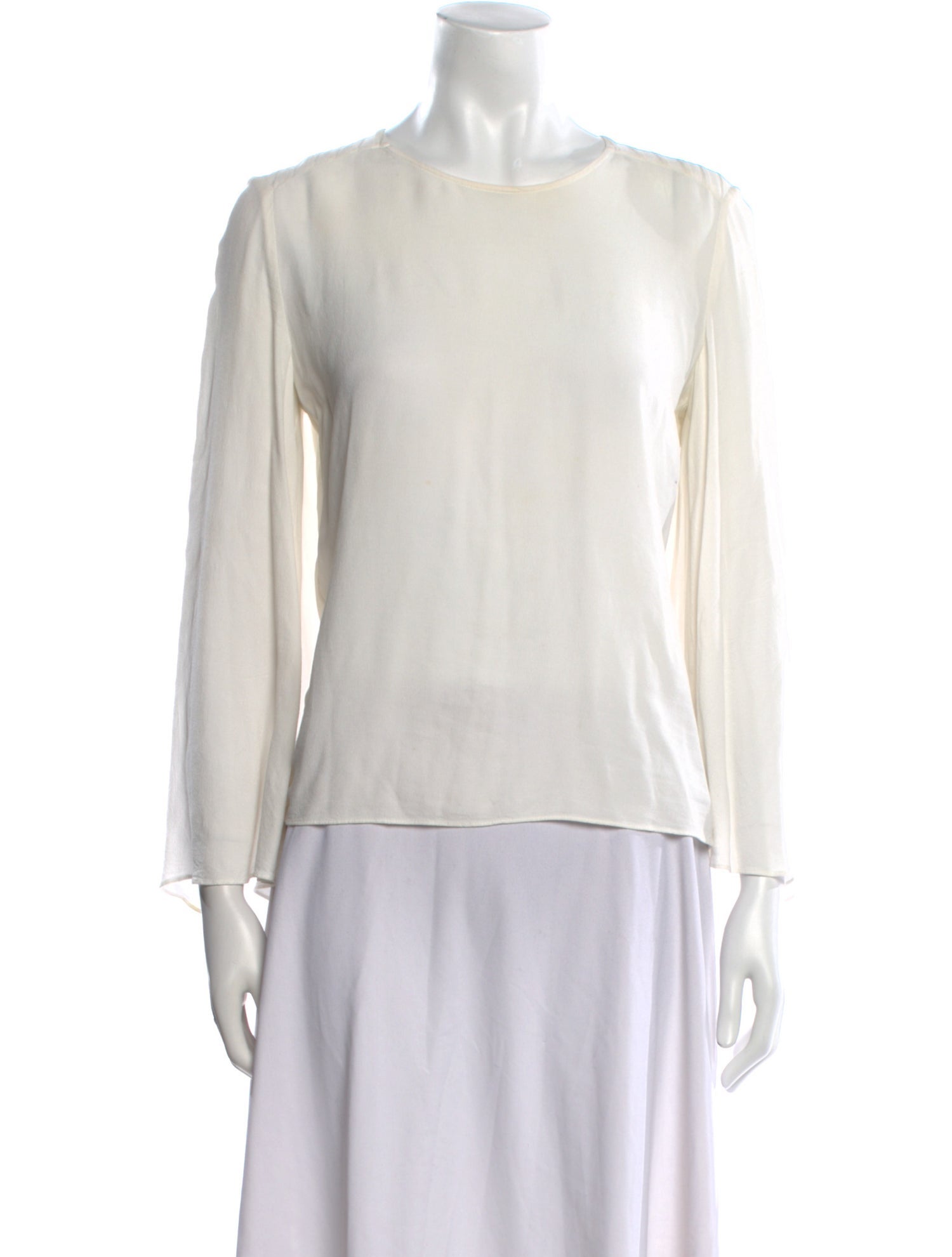 Maje Crew Neck Long Sleeve Top