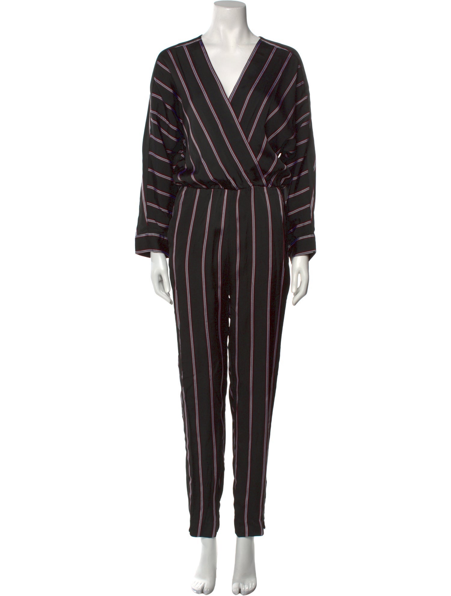 Maje Striped V-Neck Jumpsuit