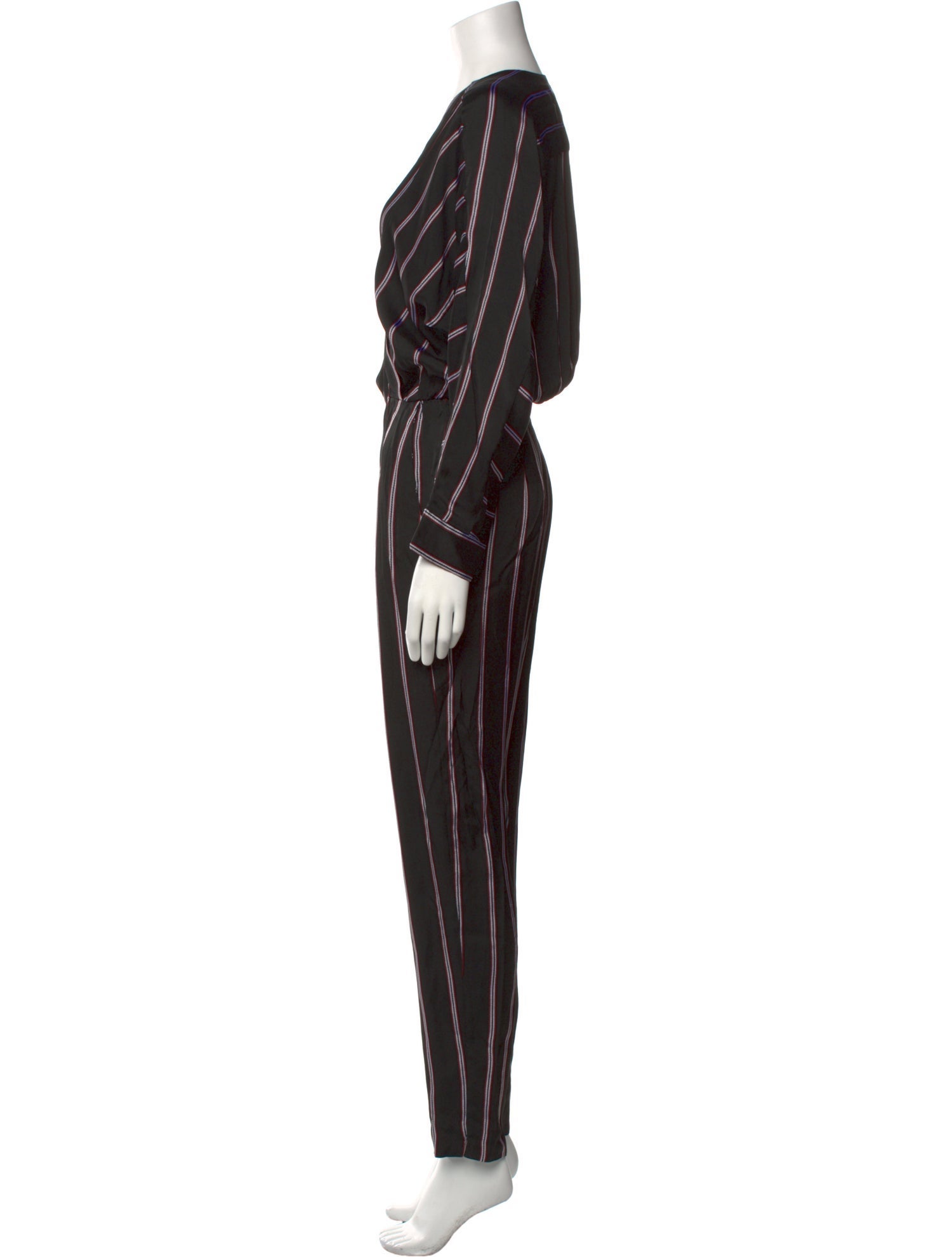 Maje Striped V-Neck Jumpsuit