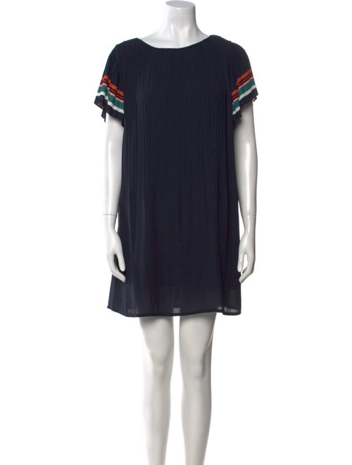 Maje Bateau Neckline Mini Dress