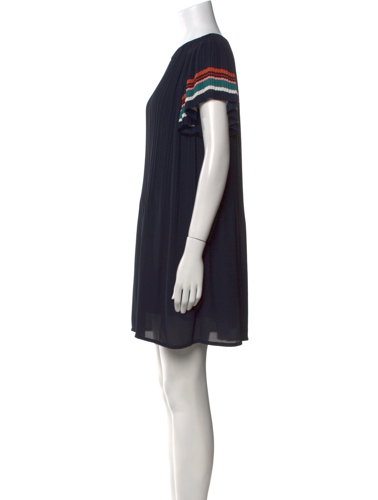 Maje Bateau Neckline Mini Dress