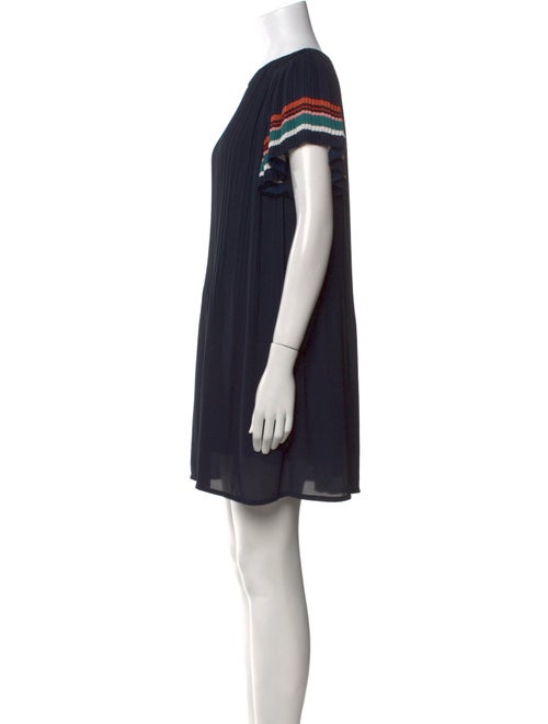 Maje Bateau Neckline Mini Dress