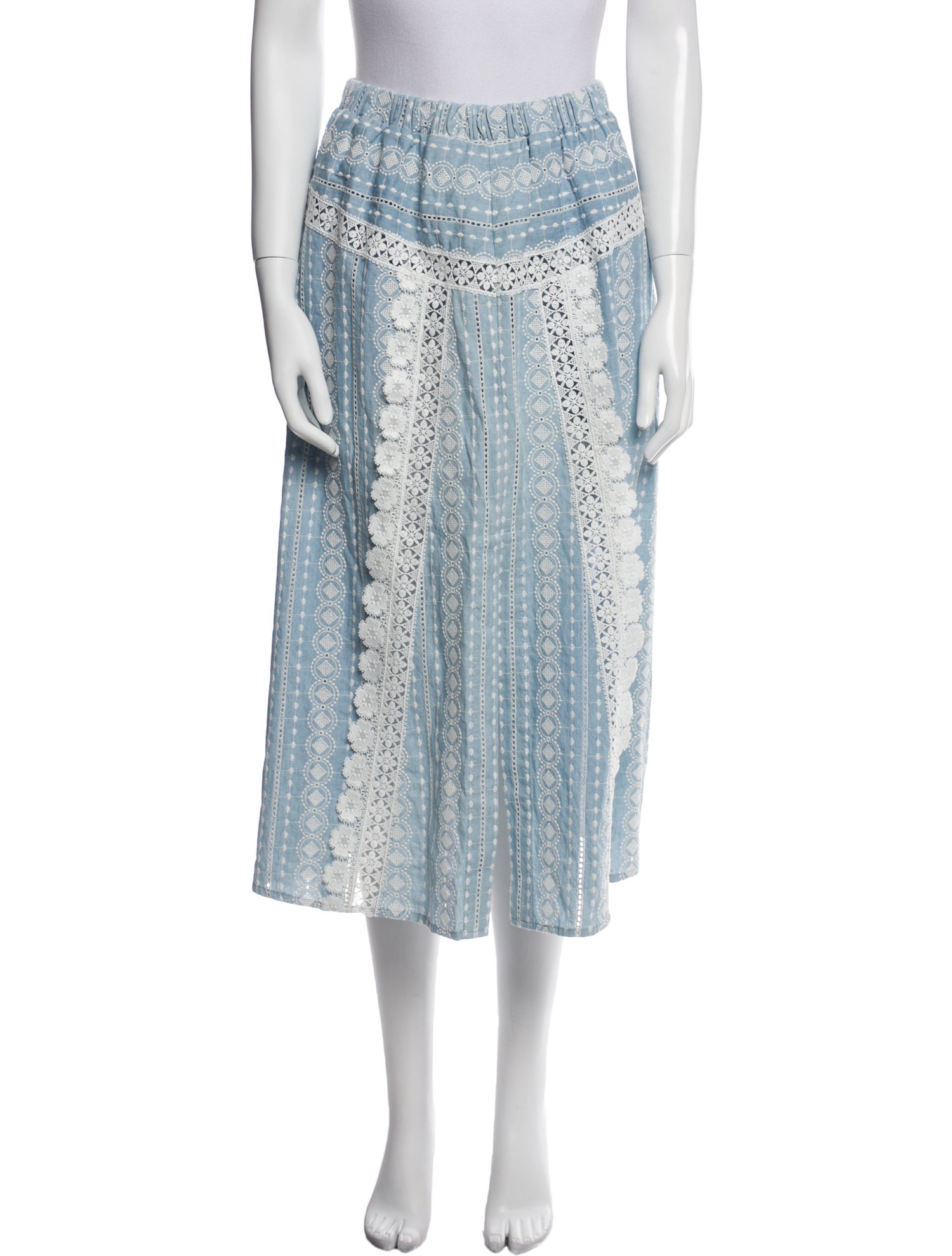 Maje Patterned Midi Length Skirt w/ Tags