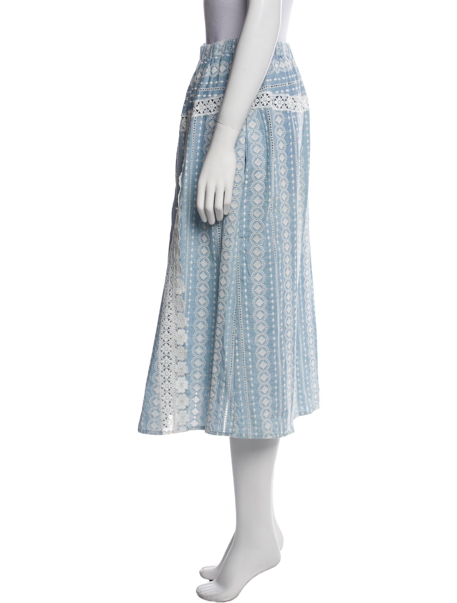 Maje Patterned Midi Length Skirt w/ Tags