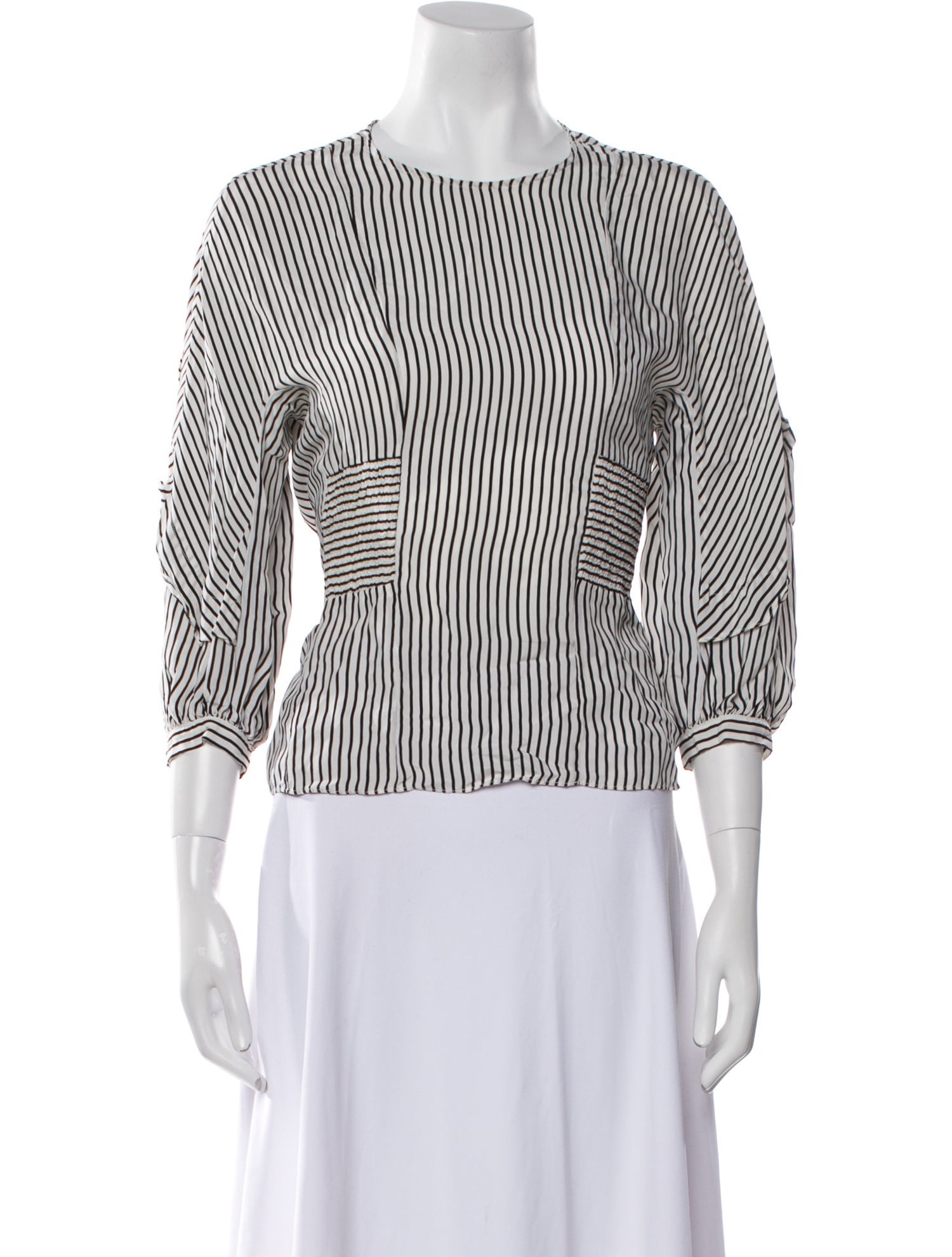 Maje Striped Crew Neck Top