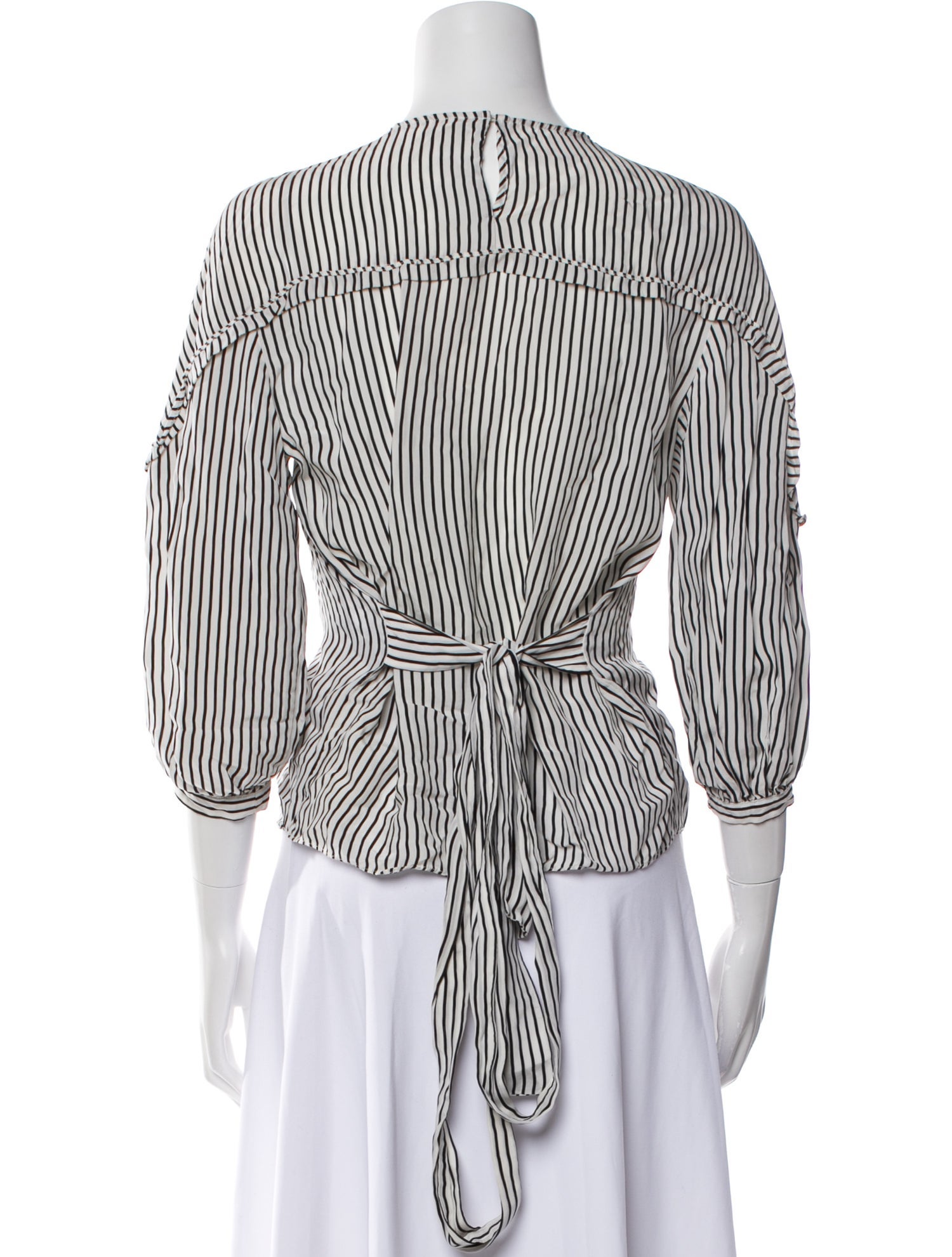 Maje Striped Crew Neck Top