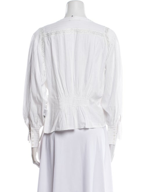 Maje V-Neck Three-Quarter Sleeve Top