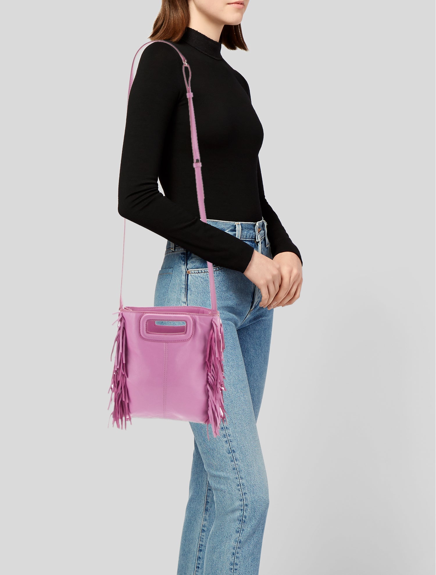 Maje Leather Top Handle Bag