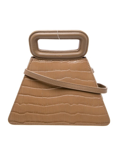 Maje Embossed Leather Top Handle Bag