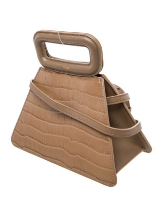 Maje Embossed Leather Top Handle Bag