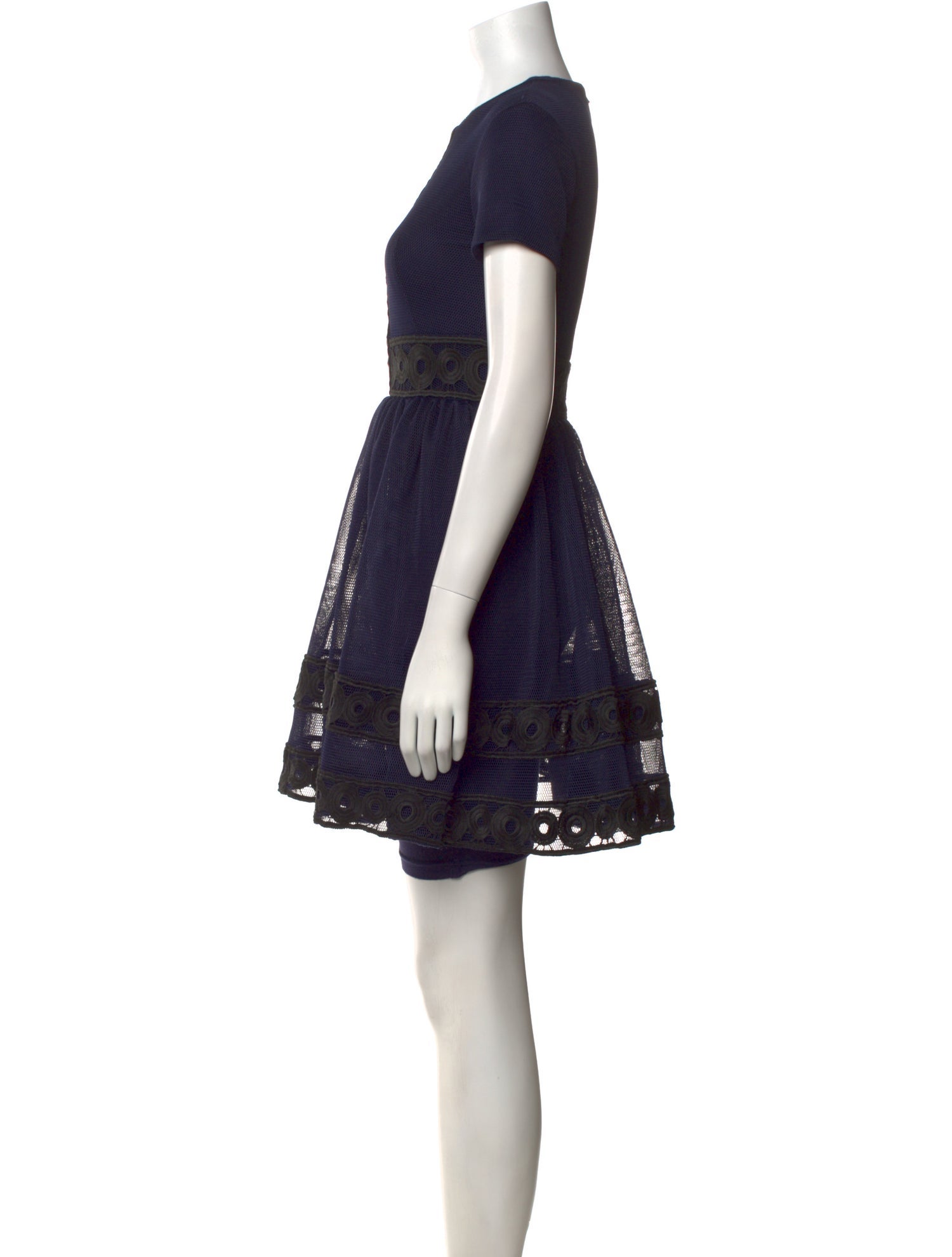 Maje Crew Neck Mini Dress