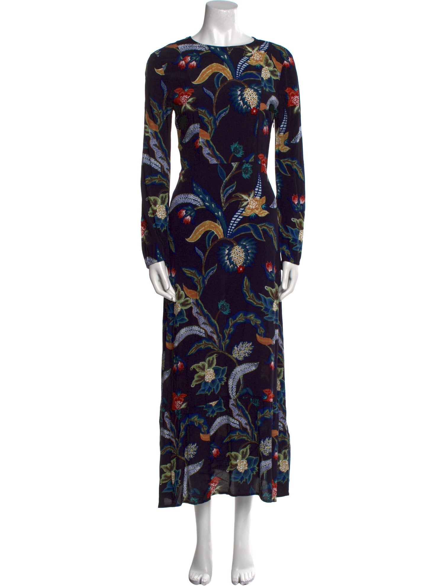 Maje Floral Print Long Dress