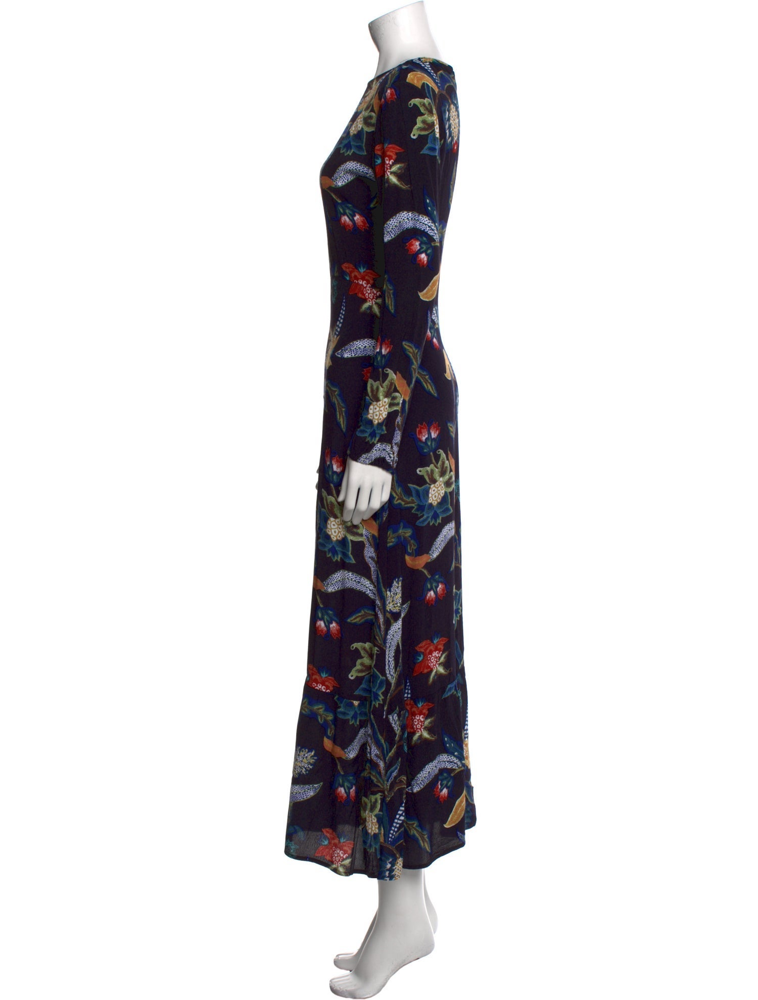 Maje Floral Print Long Dress