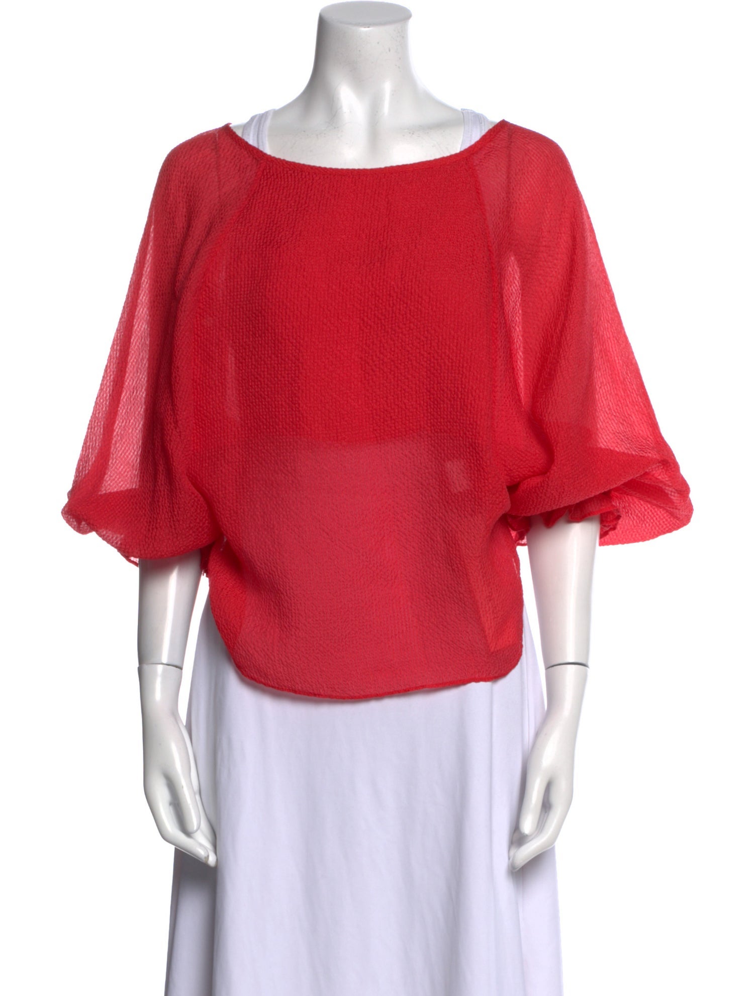 Maje Silk Bateau Neckline Blouse