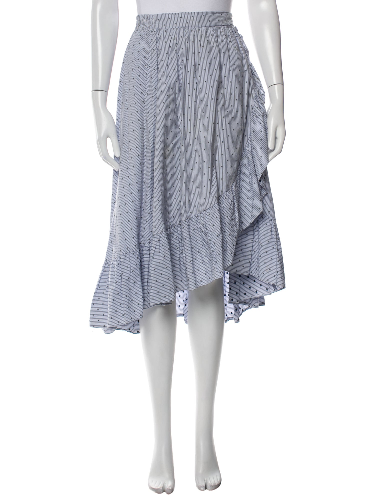 Maje Printed Midi Length Skirt