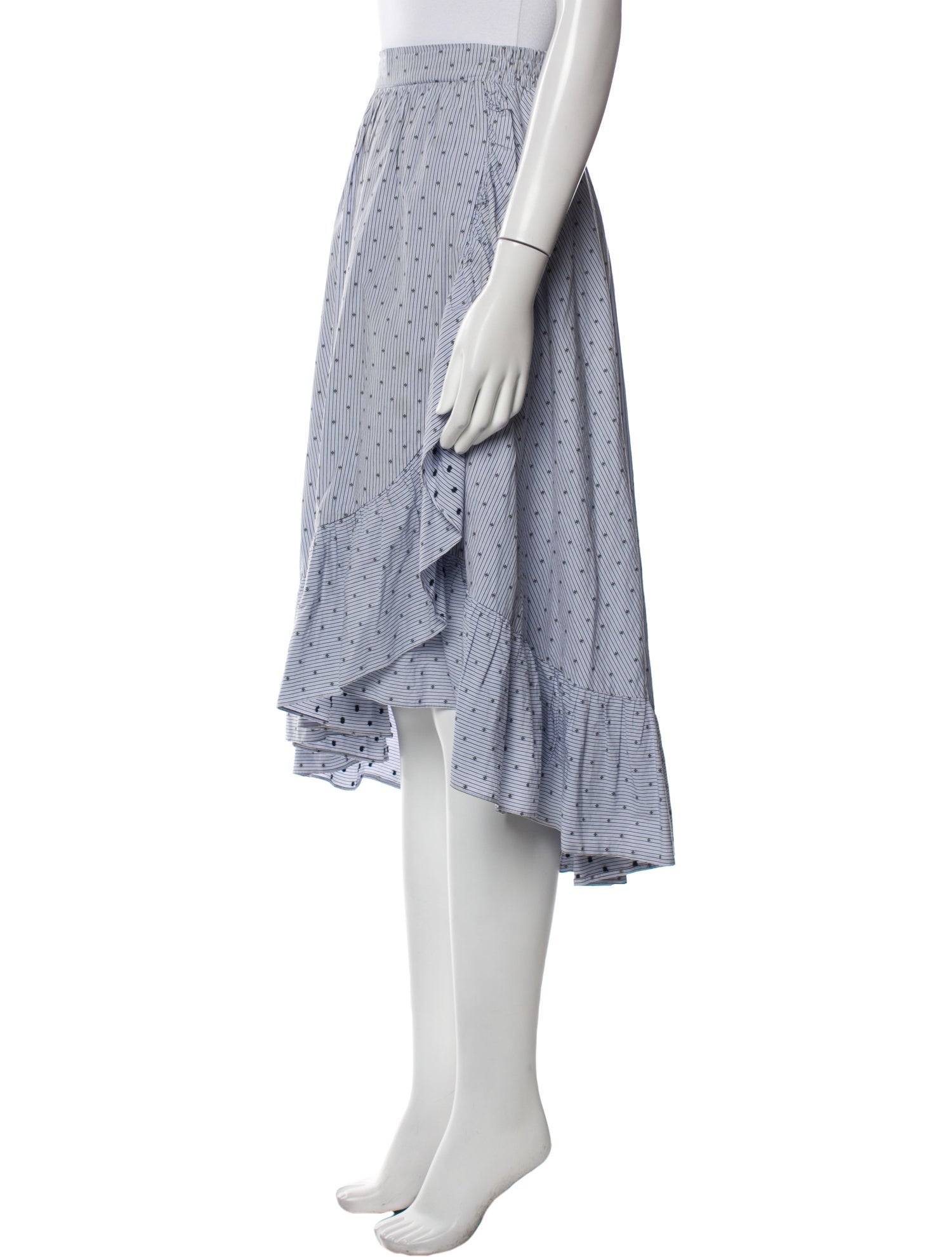 Maje Printed Midi Length Skirt