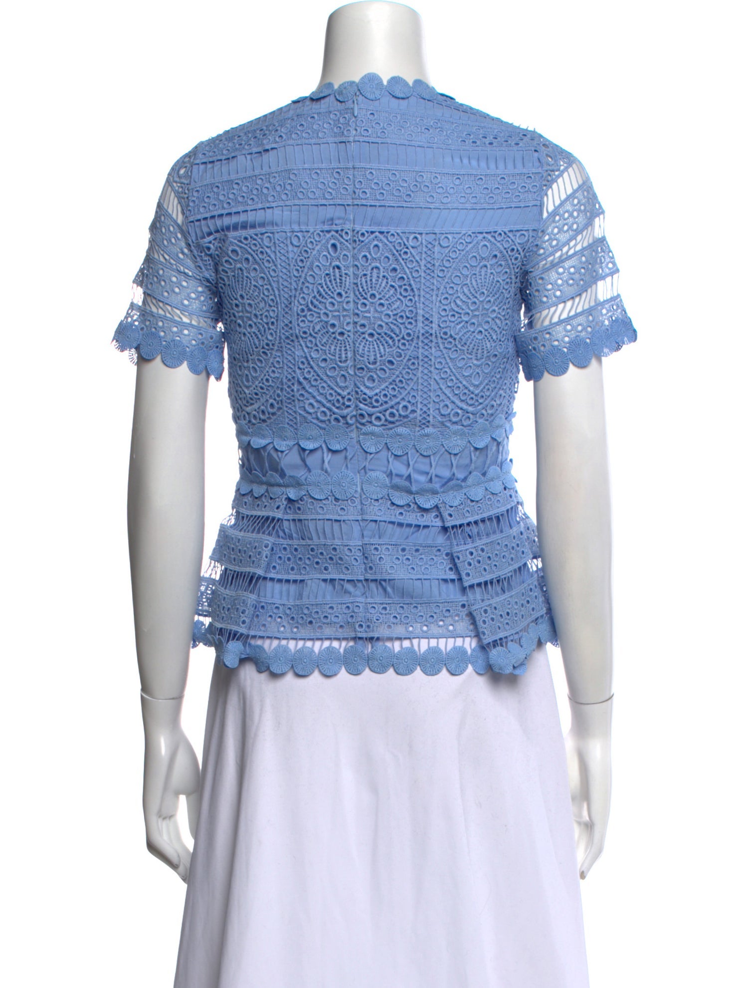 Maje Crew Neck Short Sleeve Crop Top