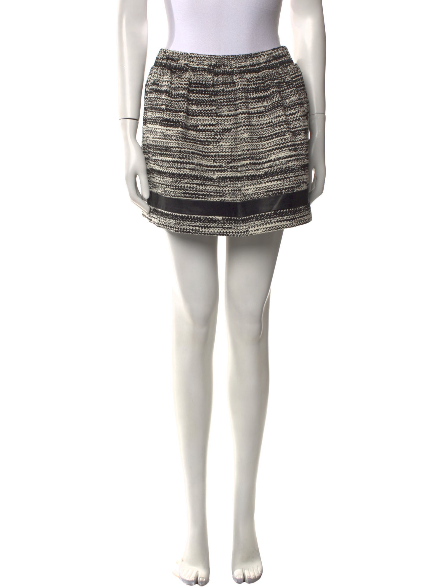 Maje Tweed Pattern Mini Skirt