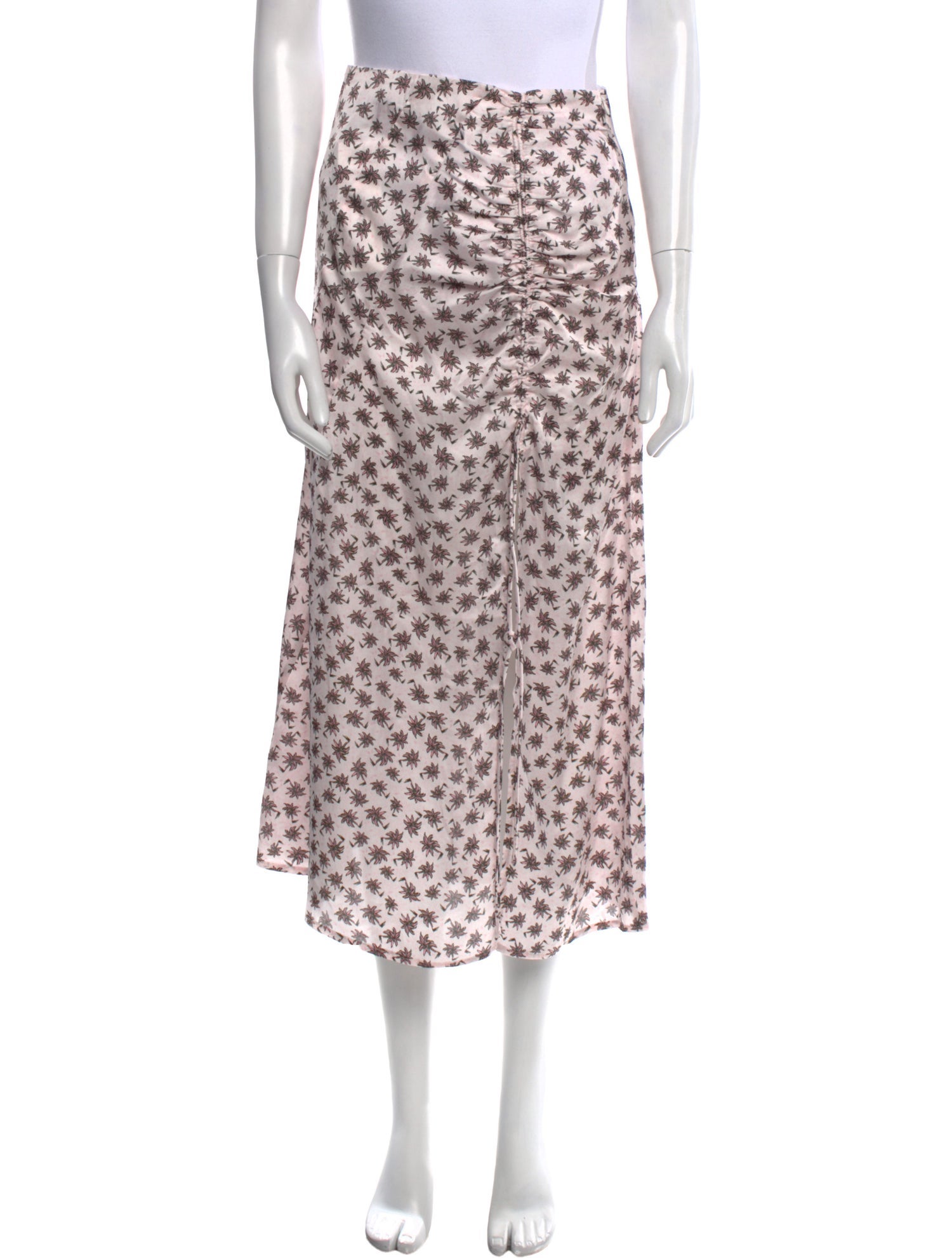 Maje Printed Midi Length Skirt