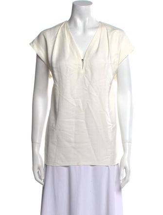 Maje V-Neck Short Sleeve Blouse