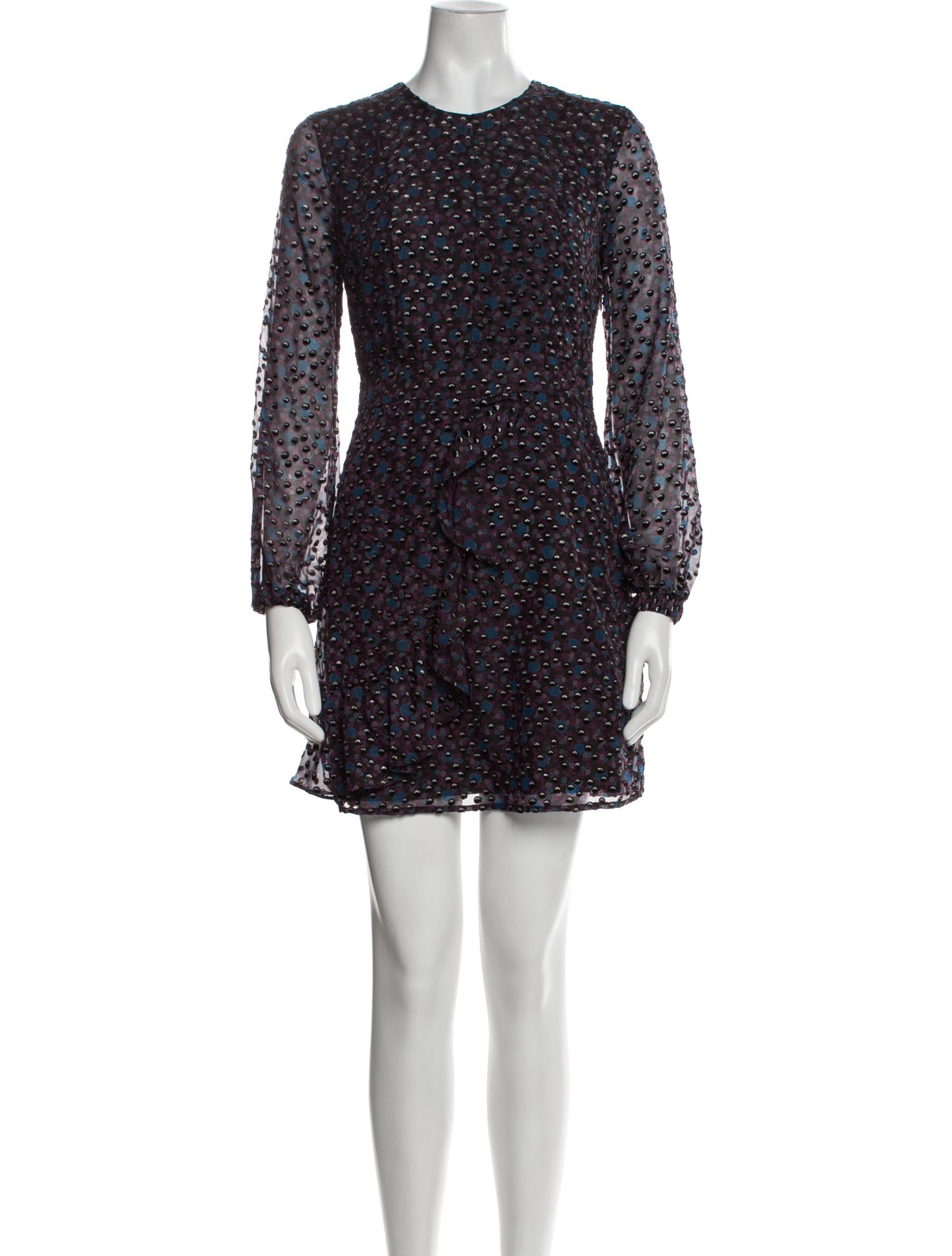 Maje Crew Neck Mini Dress
