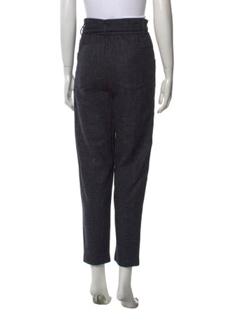 Maje Plaid Print Straight Leg Pants