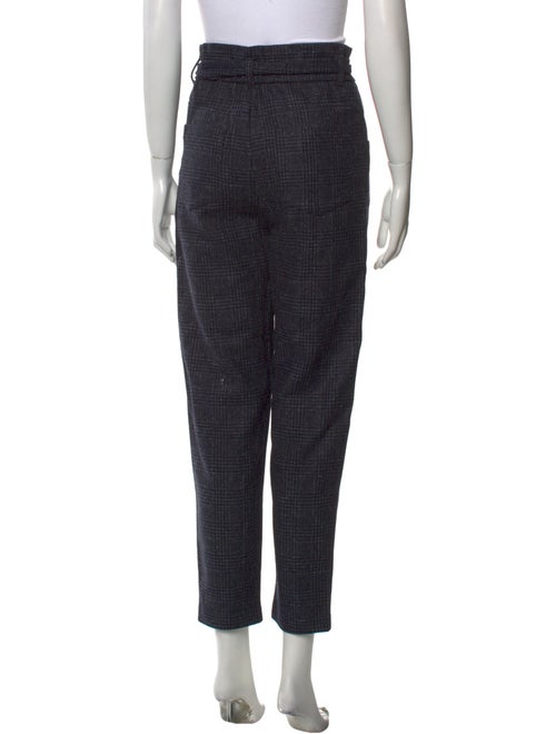 Maje Plaid Print Straight Leg Pants