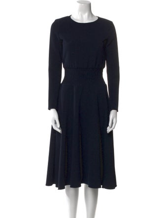 Maje Crew Neck Midi Length Dress