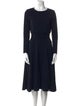 Maje Crew Neck Midi Length Dress