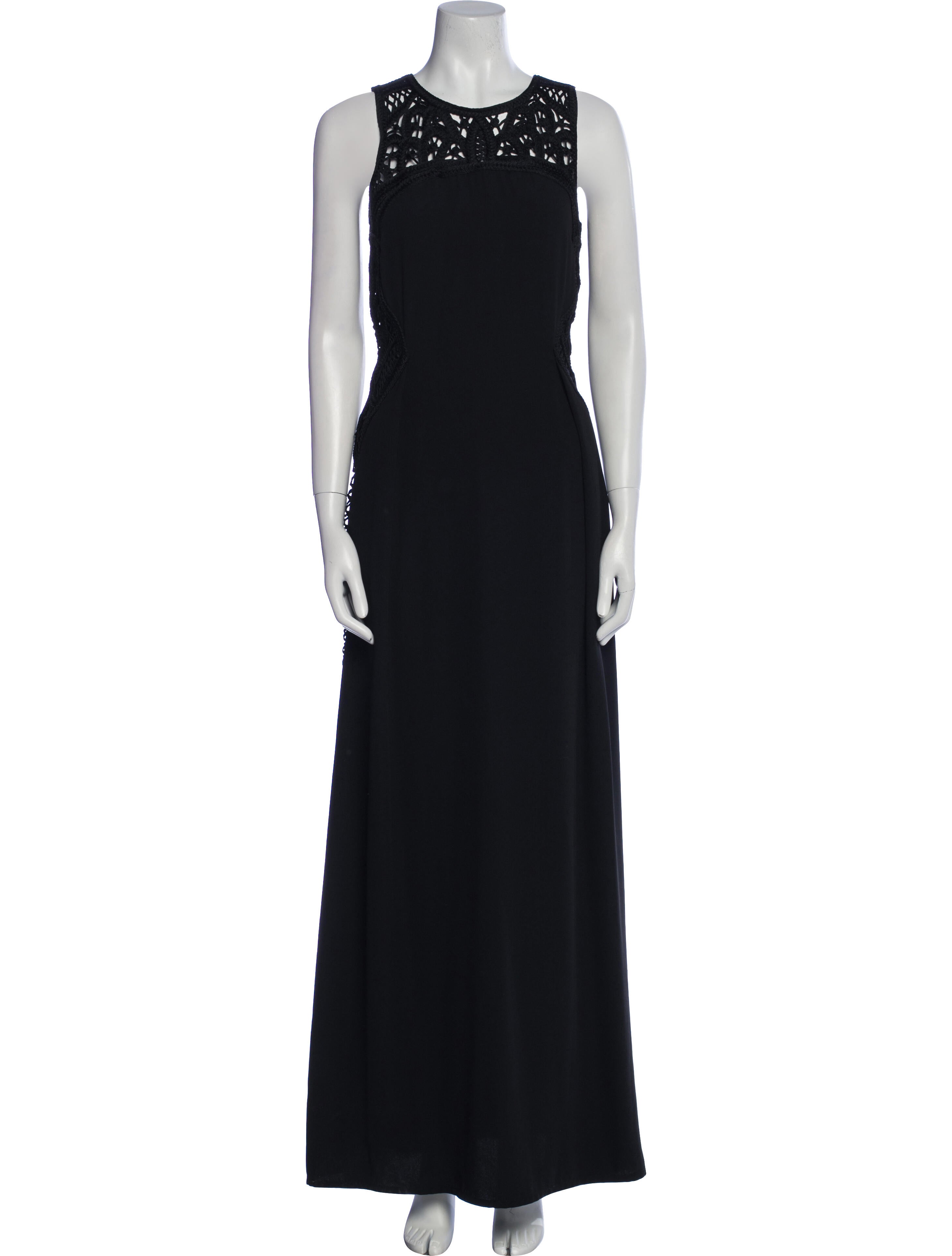 Maje Crew Neck Long Dress