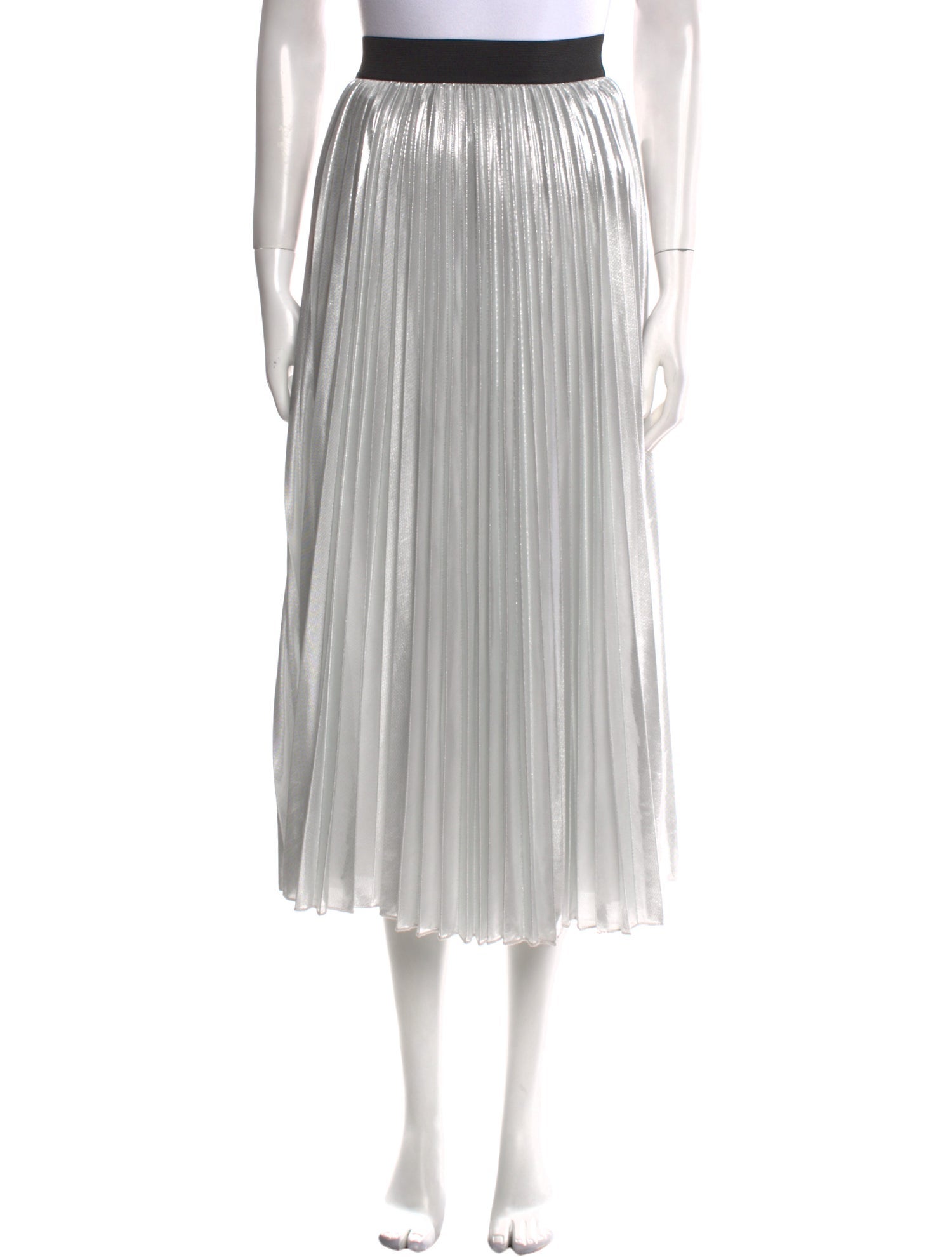 Maje Pleated Accents Midi Length Skirt