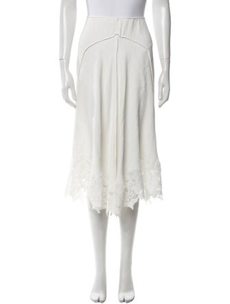 Maje Lace Trim Embellishment Midi Length Skirt