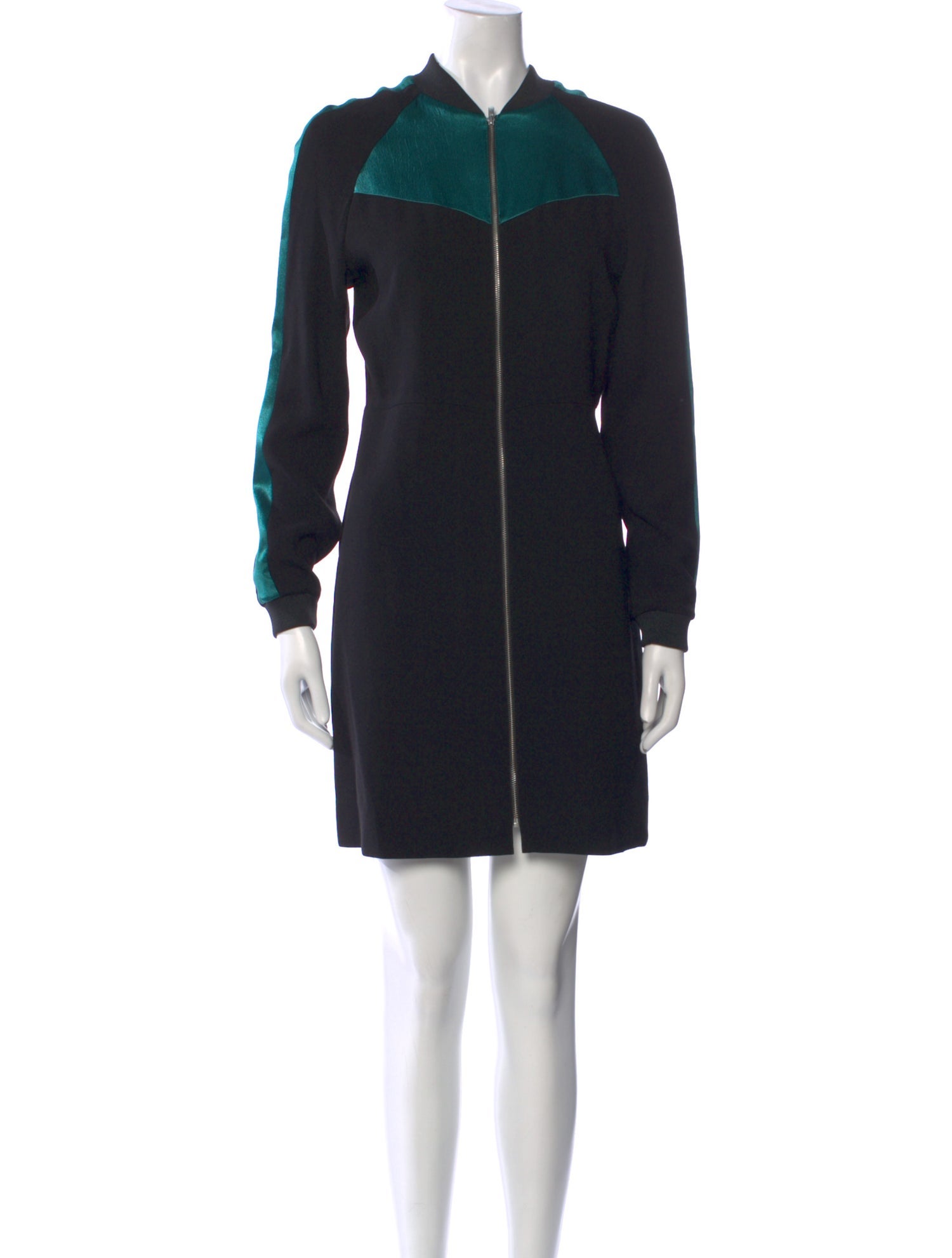 Maje Mock Neck Mini Dress