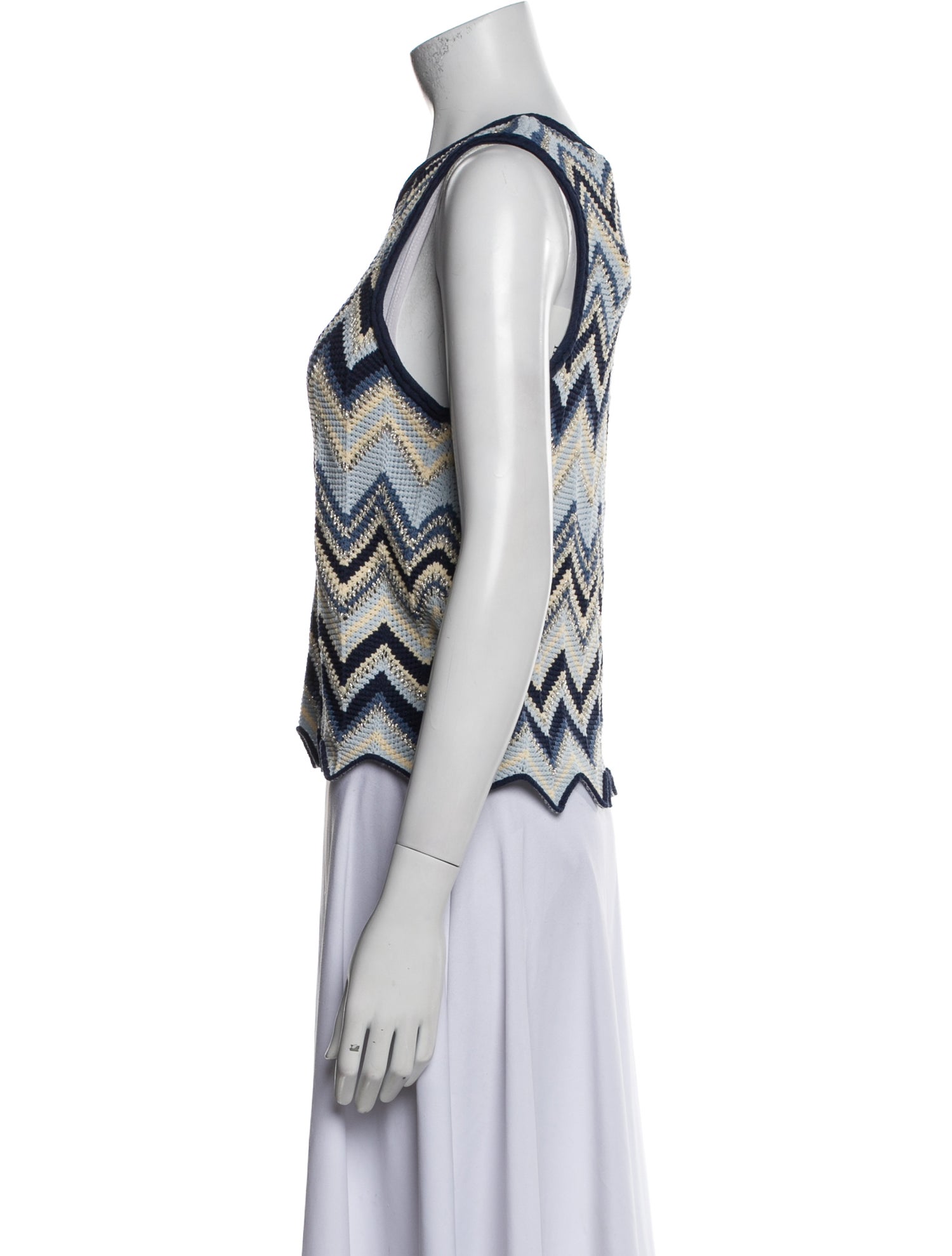 Maje Printed Scoop Neck Sweater w/ Tags