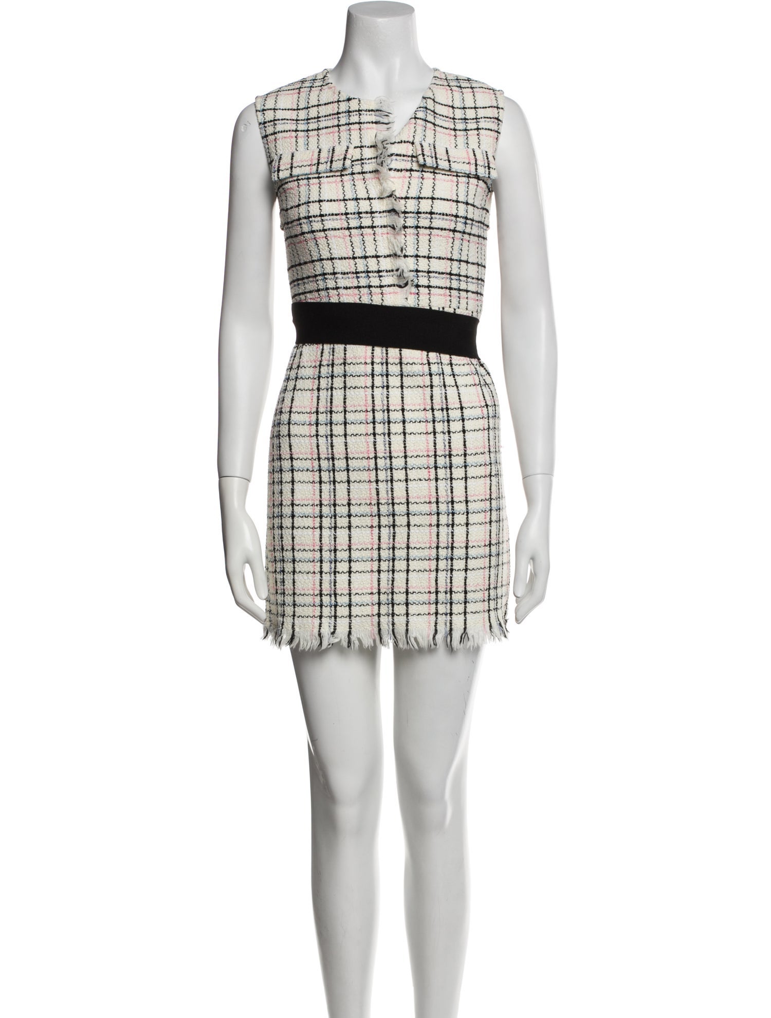 Maje Plaid Print Mini Dress w/ Tags