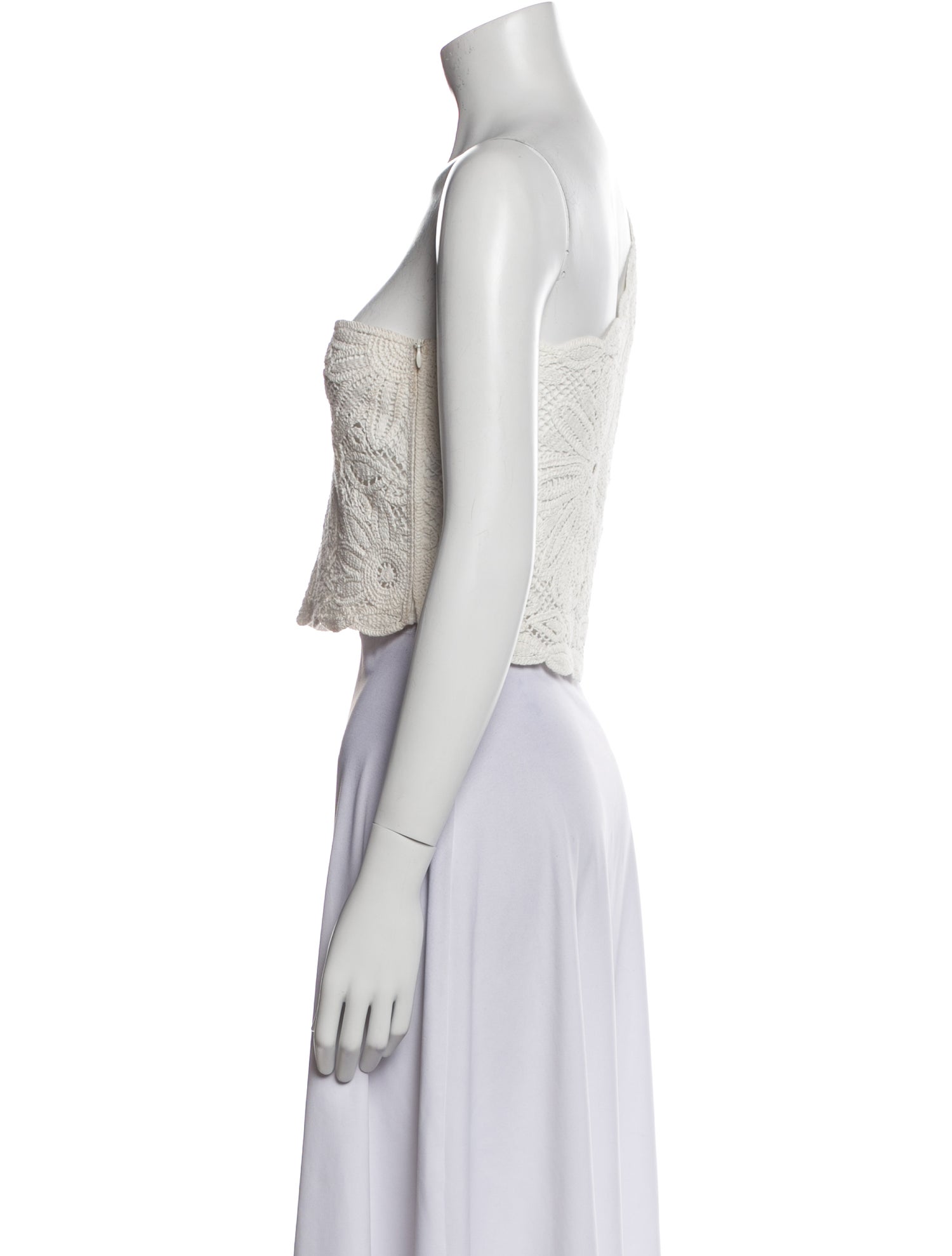 Maje One-Shoulder Sleeveless Crop Top