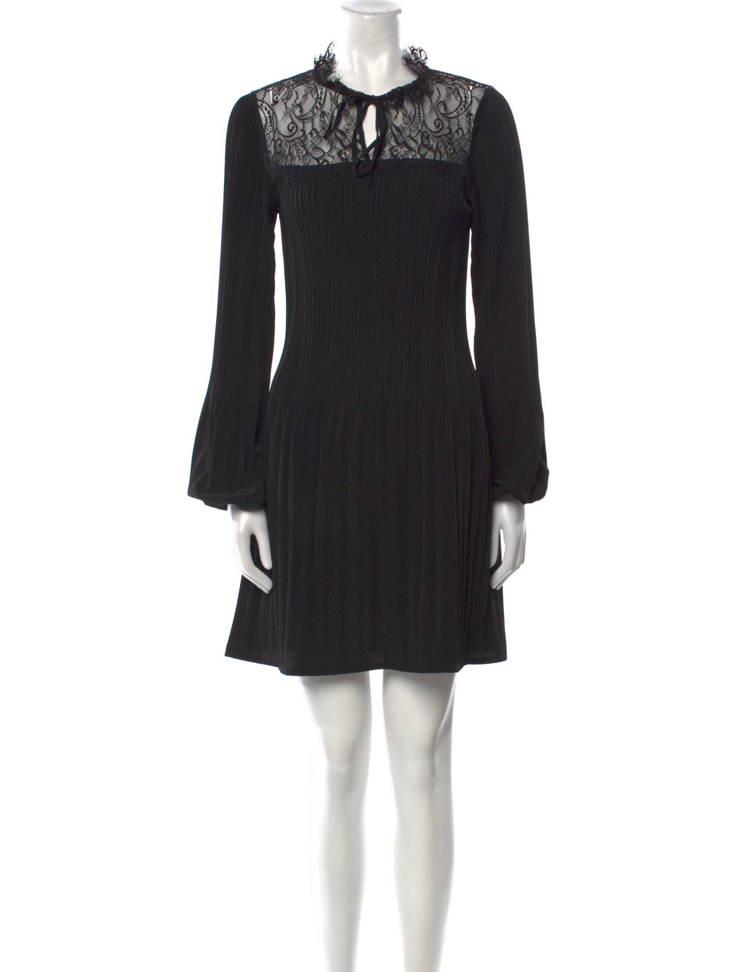 Maje Mock Neck Mini Dress