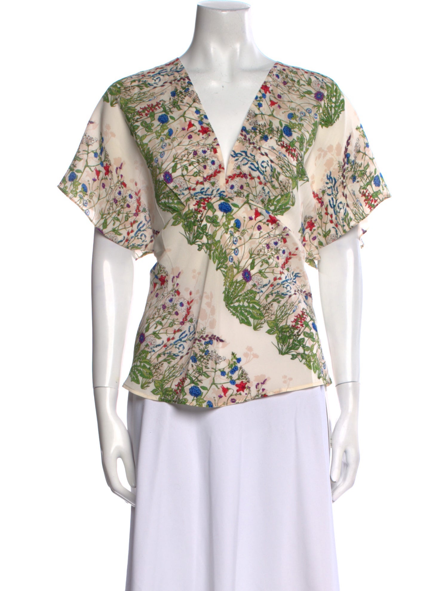 Maje Silk Floral Print Blouse