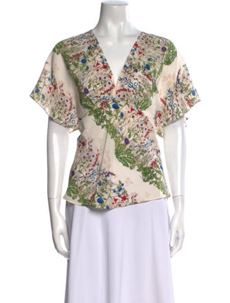 Maje Silk Floral Print Blouse