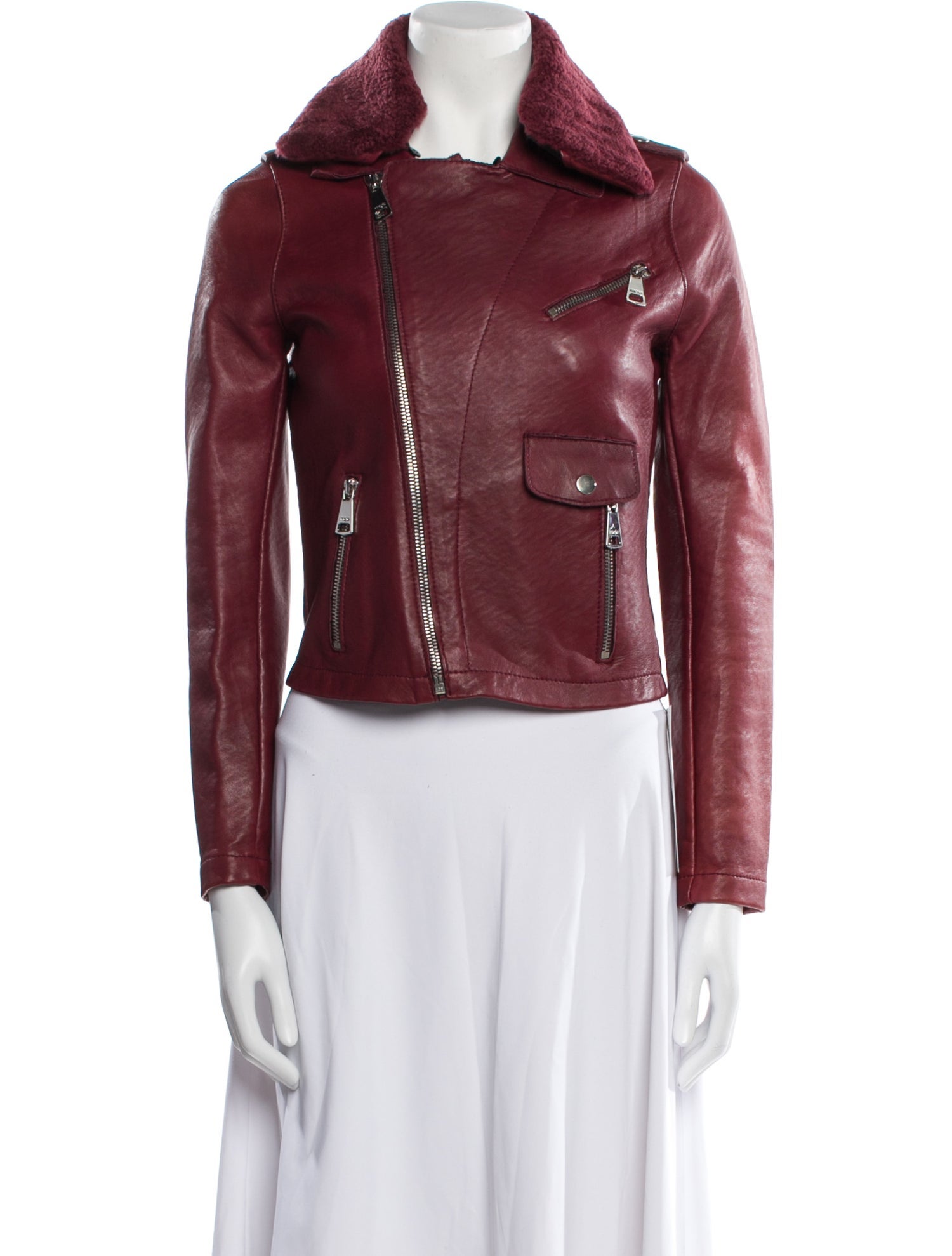 Maje Leather Biker Jacket