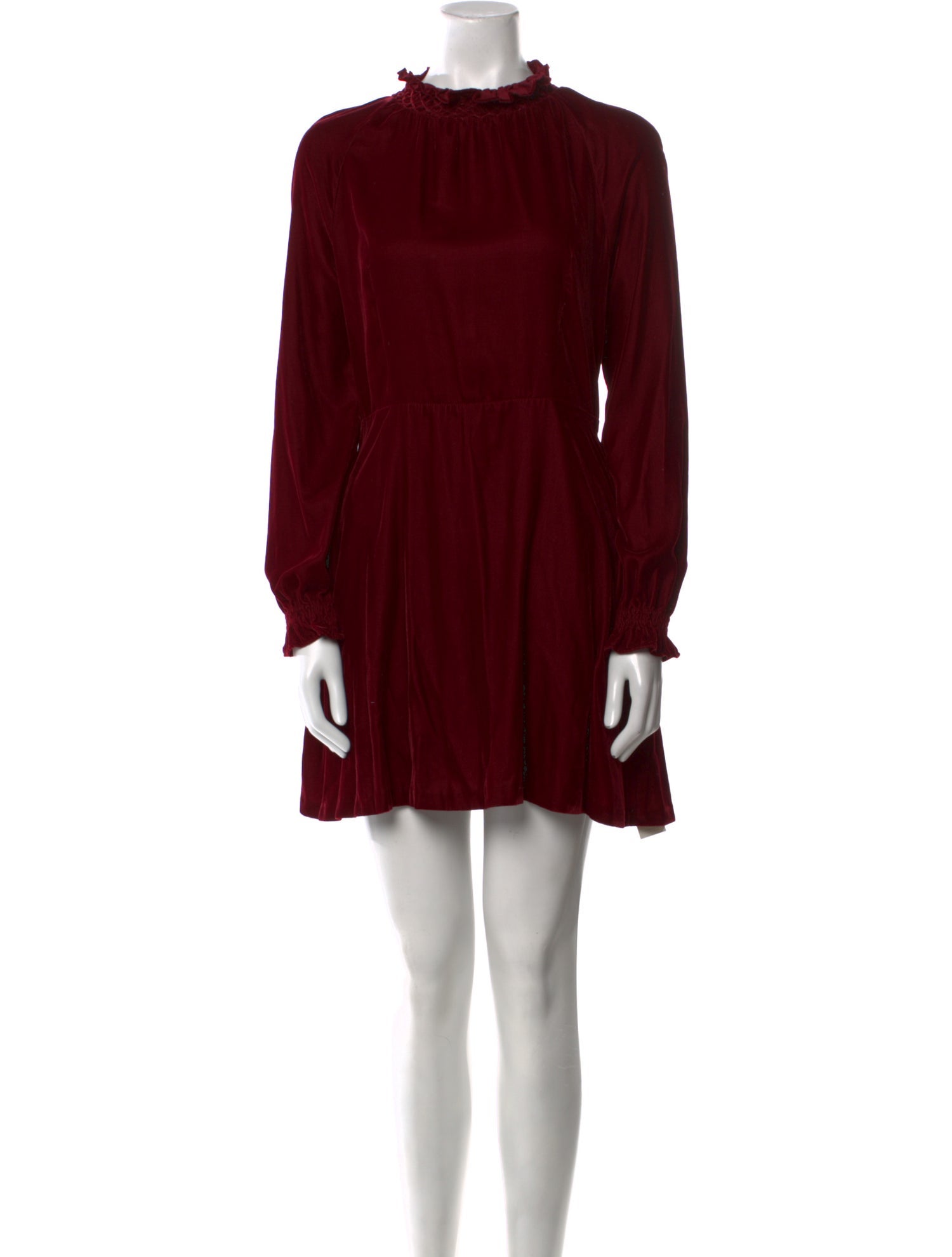 Maje Mock Neck Mini Dress