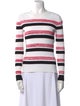 Maje Striped Crew Neck Sweatshirt