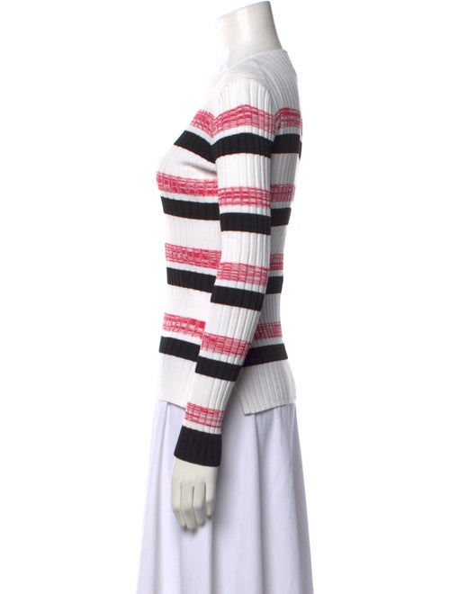 Maje Striped Crew Neck Sweatshirt