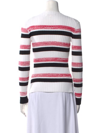 Maje Striped Crew Neck Sweatshirt