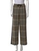 Maje Plaid Print Wide Leg Pants